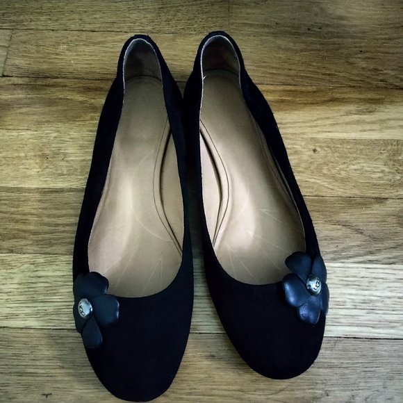 UGGs Black Suede Flats Size 8.5 - Picture 5 of 14